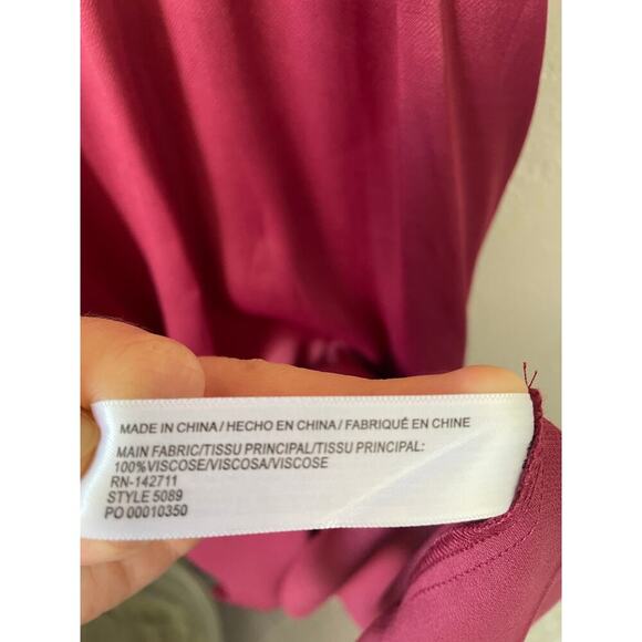 NWT Eloquii Pink Babydoll Sleeveless Satin Midi Slip Dress Summer Plus SZ 16 - Picture 5 of 9